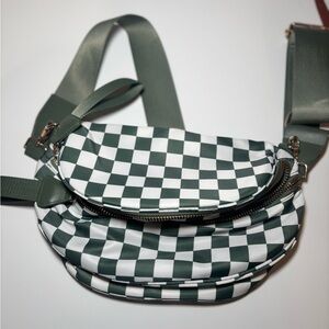 Checkered Green and White Bum Bag $30 OBO